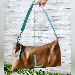 Letter “L” Brown And Blue Y2K Purse